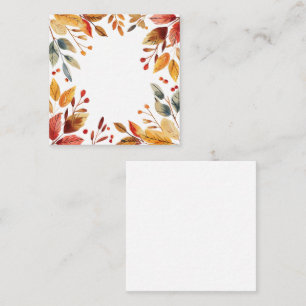 Autumn Leaves Watercolor Frame Card