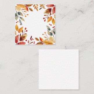Autumn Leaves Watercolor Frame Card