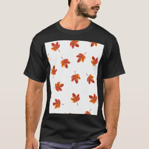 Autumn Leaves Watercolor Hand Drawn T-Shirt