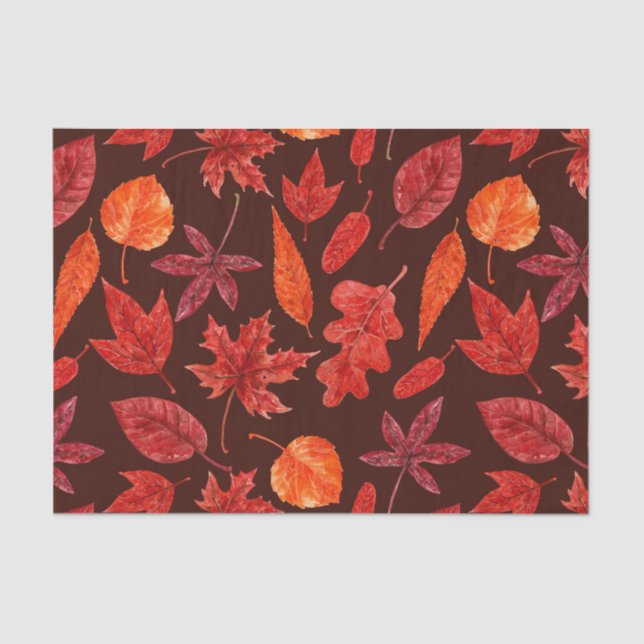 Autumn leaves watercolor tissue paper (Front)