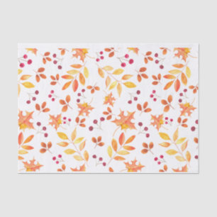 Autumn Leaves Watercolor Tissue Paper