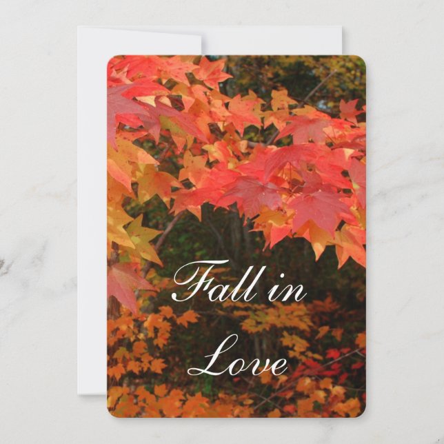Autumn Leaves Wedding Bridal Shower Invitation (Front)
