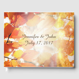 Autumn Leaves Wedding Guest Book