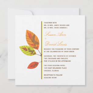 Autumn Leaves Wedding Invitation