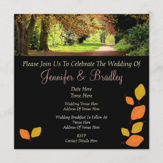 Autumn Leaves Wedding Invitation