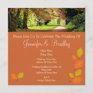 Autumn Leaves Wedding Invitation