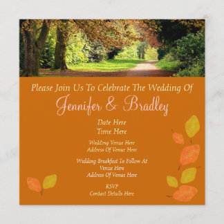 Autumn Leaves Wedding Invitation