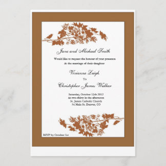Autumn Leaves Wedding Invitation
