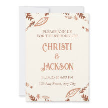Autumn Leaves Wedding Invitation