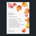 Autumn Leaves Wedding Welcome Letter & Itinerary Programme<br><div class="desc">Falling autumn leaves set this wedding stationery suite apart from the rest. You may customise all of the text. Coordinating items available.</div>