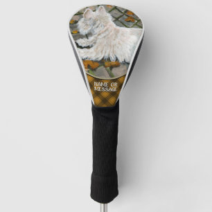 Autumn Leaves Westie on Patio Golf Head Cover