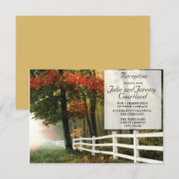 Autumn Leaves White Picket Fence Wedding Reception