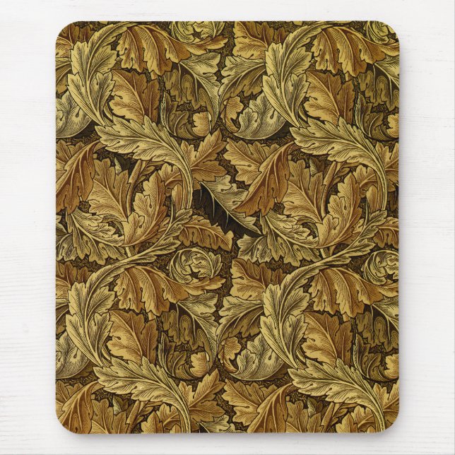 Autumn leaves William Morris pattern Mouse Mat (Front)
