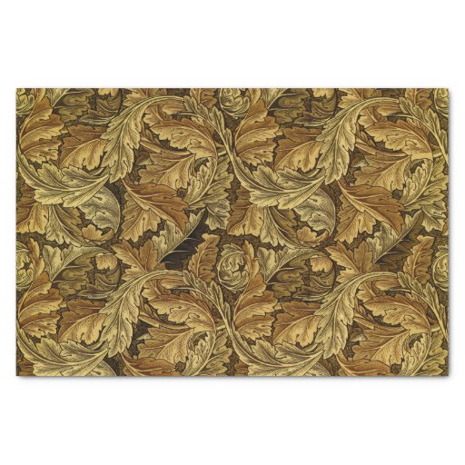 Image of Autumn leaves William Morris vintage pattern Tissue Paper