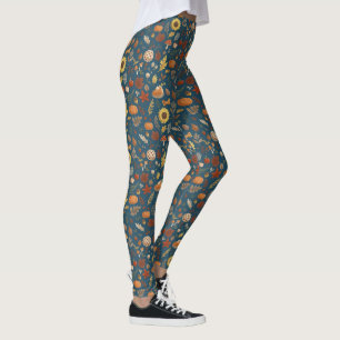 Autumn Leaves with a Dash of Thanksgiving Leggings