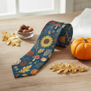 Autumn Leaves with a Dash of Thanksgiving Tie