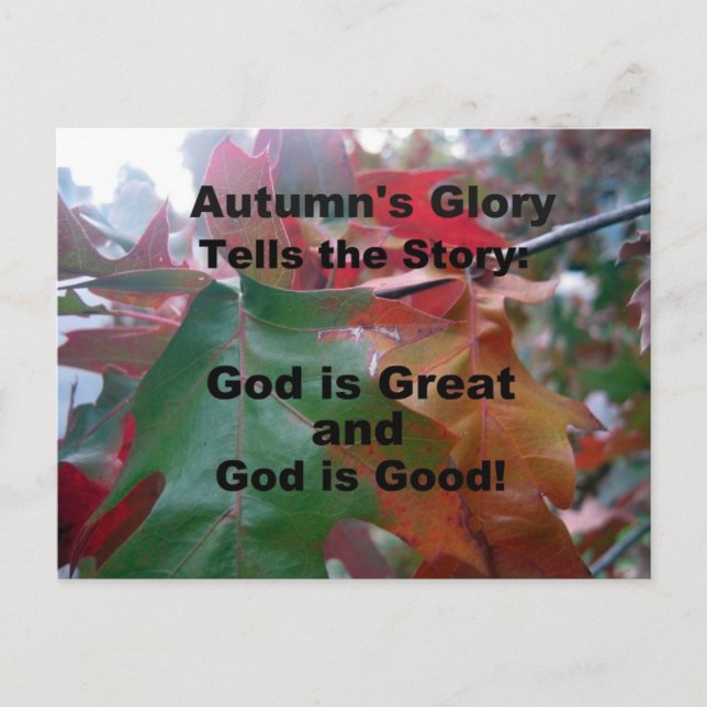 Autumn Leaves with poem Postcard (Front)