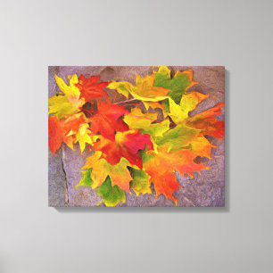 Autumn Leaves ~  Wrapped Canvas Print
