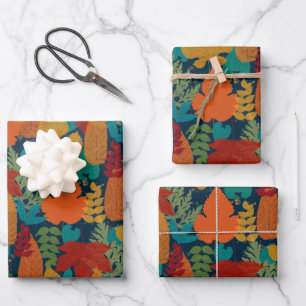 Autumn Leaves Wrapping Paper Sheet