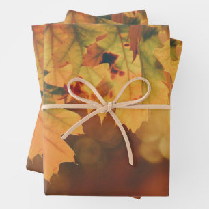 Autumn Leaves Wrapping Paper Sheets