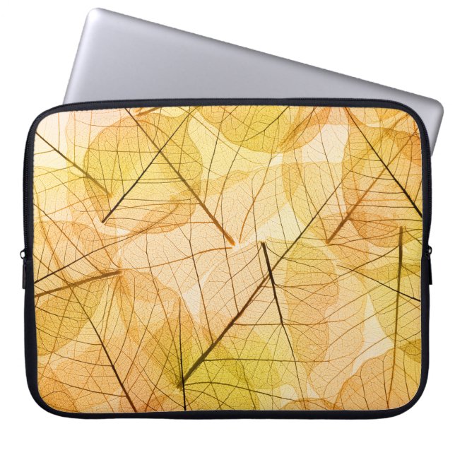 Autumn Leaves yellow and orange Background - trans Laptop Sleeve (Front)