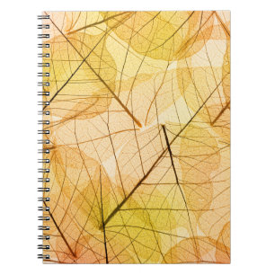 Autumn Leaves yellow and orange Background - trans Notebook
