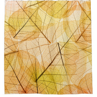 Autumn Leaves yellow and orange Background - trans Shower Curtain