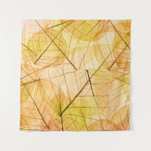 Autumn Leaves yellow and orange Background - trans Tapestry
