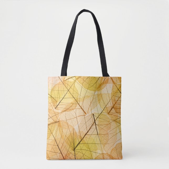 Autumn Leaves yellow and orange Background - trans Tote Bag (Front)