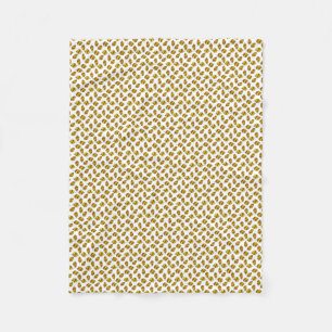 Autumn Leaves Yellow Leaf Pattern on any Colour Fleece Blanket