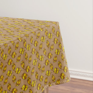 Autumn Leaves Yellow Leaf Pattern on any Colour Tablecloth