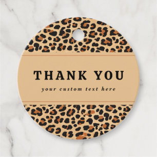 Autumn Leopard with Custom Photo Thank You Favour Tags