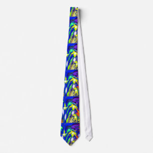 Autumn lights tie