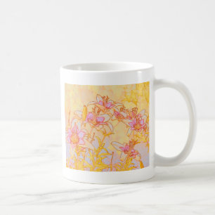Autumn Lilies - Digital Watercolor Coffee Mug