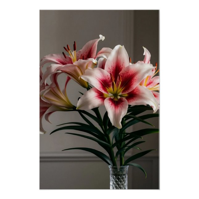 Autumn Lily in Full Bloom - Elegant  Poster (Front)