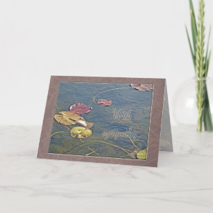 Autumn Lilypads Sympathy Card