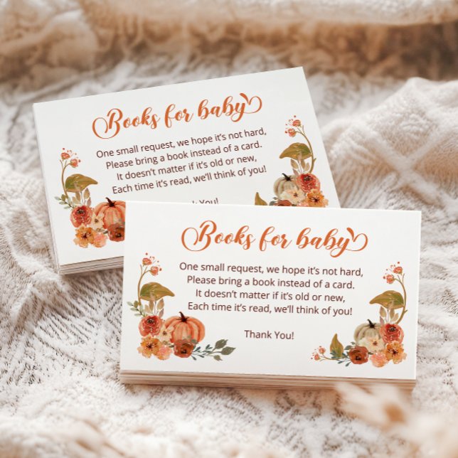 Autumn Little Pumpkin Books for Baby  Enclosure Card (Creator Uploaded)
