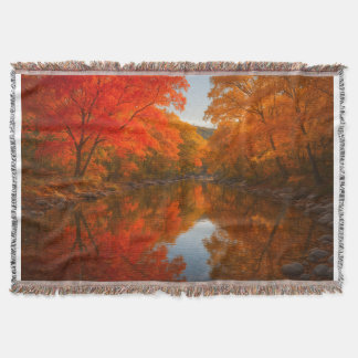 Autumn Lost Maples Throw Blanket - Fall Foliage 
