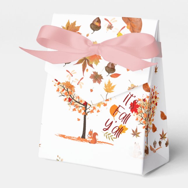 Autumn love fall boxe favour favour box (Front Side)