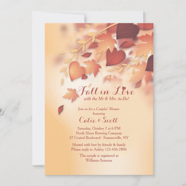 Autumn Love Invitation (Front)