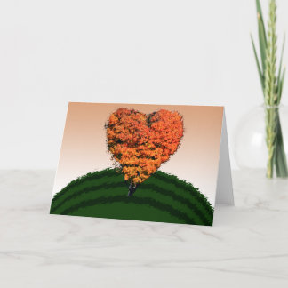 Autumn Love Tree Greeting Card