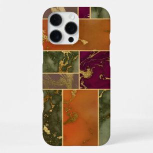 Autumn Luxury   Geometric Gold Jewel Tone Marble iPhone 16 Pro Max Case