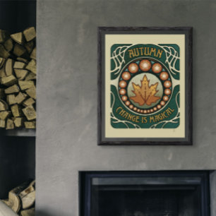 Autumn Magic Vintage Style Poster