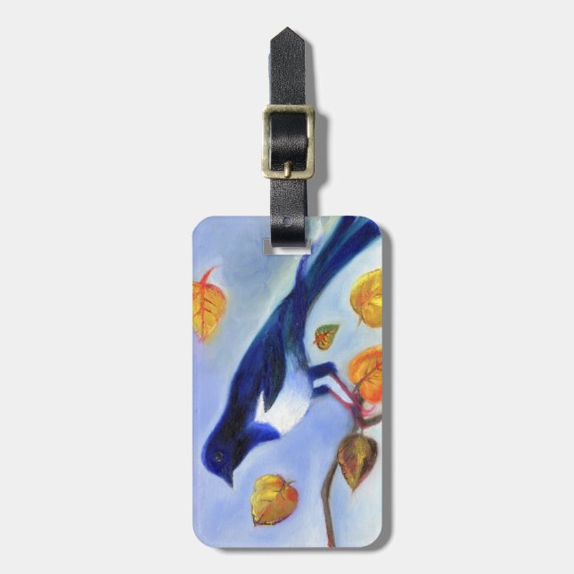 Autumn Magpie 2012 Luggage Tag (Front Vertical)