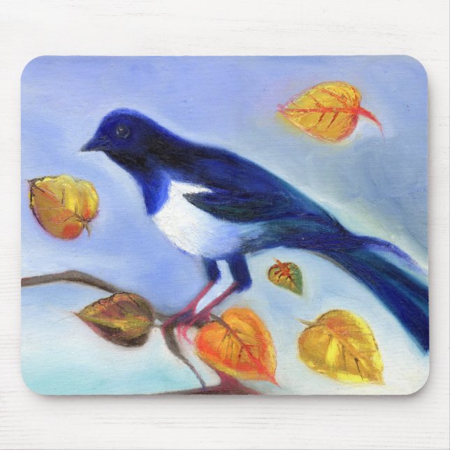 Autumn Magpie 2012 Mouse Mat (Front)