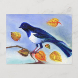 Autumn Magpie 2012 Postcard