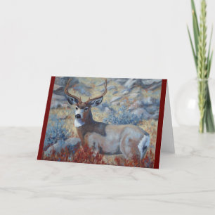 Autumn Majesty Buck Deer Fine Art Card