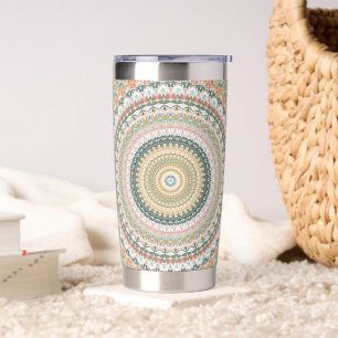 Autumn Mandala Boho Hippie Retro Abstract Art Insulated Tumbler