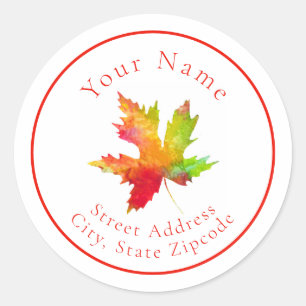 "Autumn Maple Leaf" Address Label