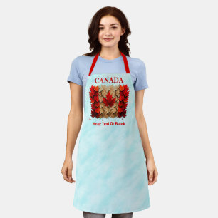 Autumn Maple Leaf Canadian Flag Apron